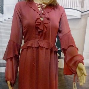 Gianni Bini mauve backless dress